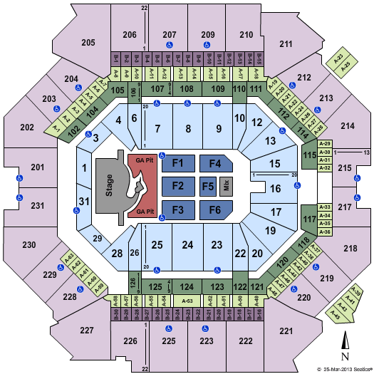 Barclays Center Pink Seating Chart